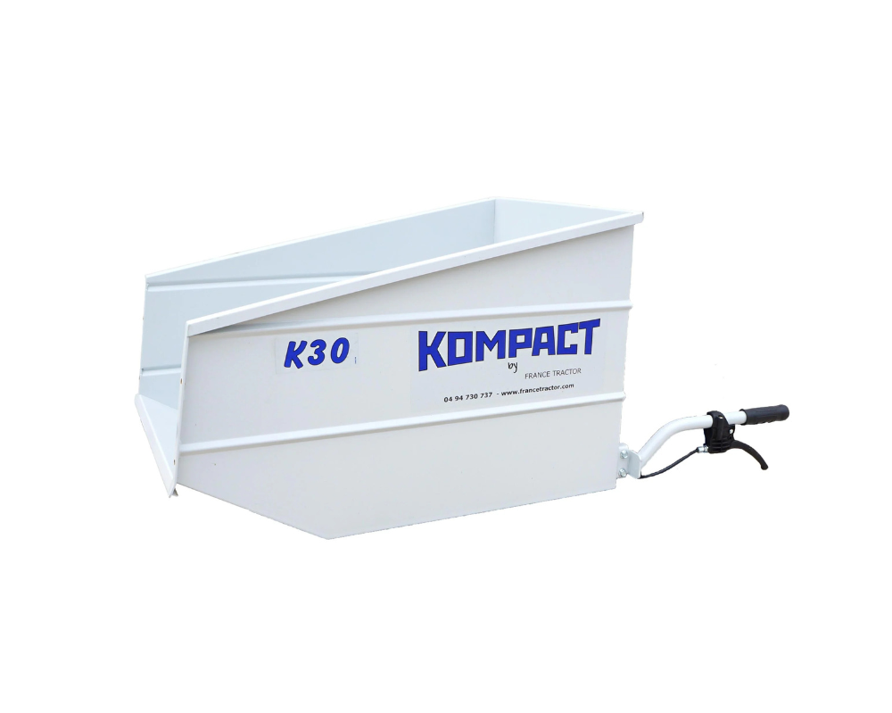 Cuve 190 litres basculante pour brouette à chenilles K30 – Transport de matériaux et fluides-Cuve 190 L basculante