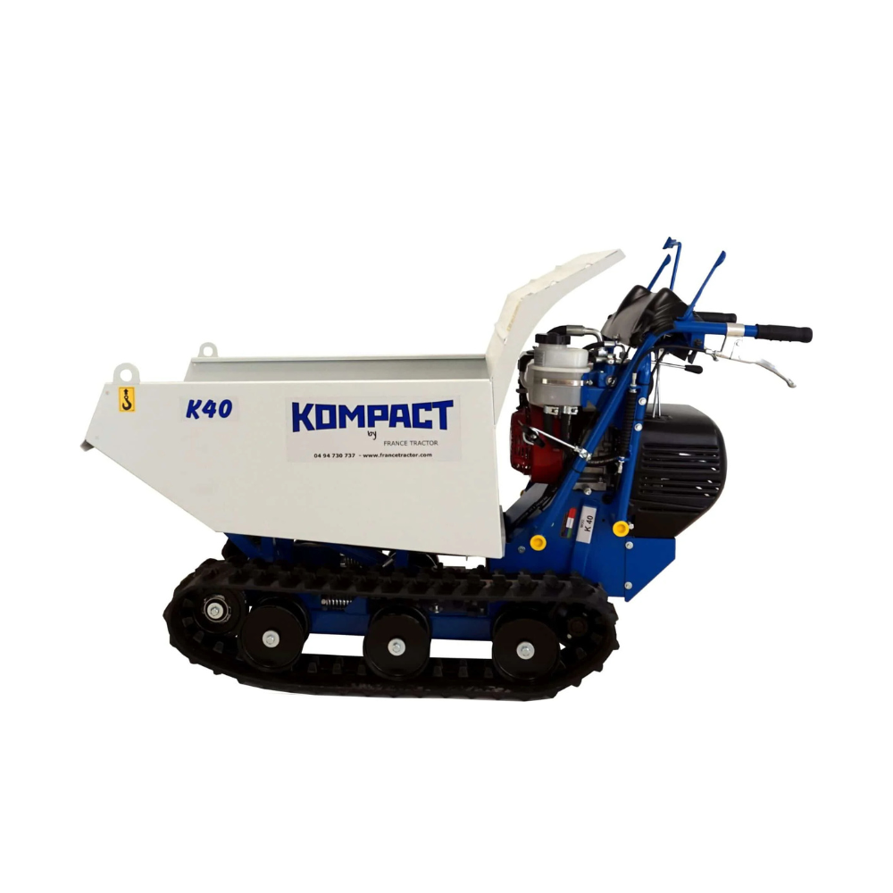 Cuve basculante hydraulique 200L pour K40 à démarrage manuel – Accessoire pour brouette à chenilles, Transport sable, graviers, agrégats-Cuve hydraulique 200 L