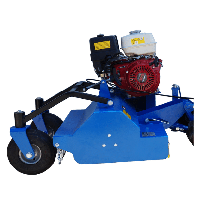Gyrobroyeur à fléaux. Moteur Honda 9 ou 13 cv. 2 roues folles, largeur 75 cm pour dumper à chenilles Kompact-gyrobroyeur à fléaux
