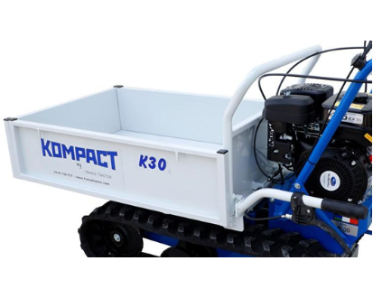Plateau à ridelles extensibles pour brouette à chenilles Kompact K30-Plateau basculant