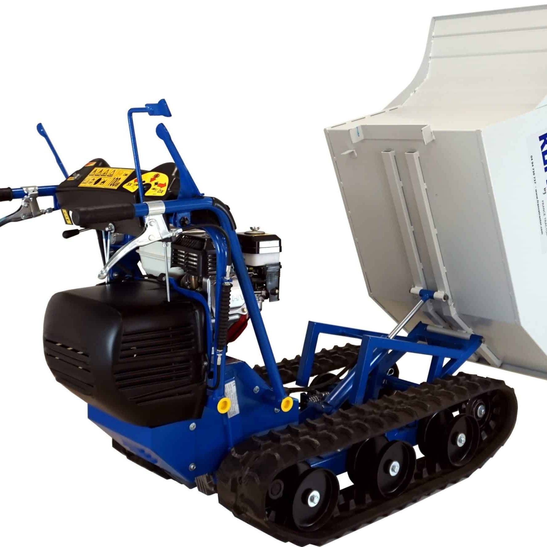 Transporteur sur chenilles Kompact K40 avec cuve à déversement hydraulique-Cuve hydraulique 200 L