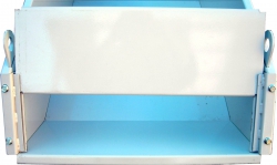 Trappe à guillotine pour chenillard et brouette à chenilles