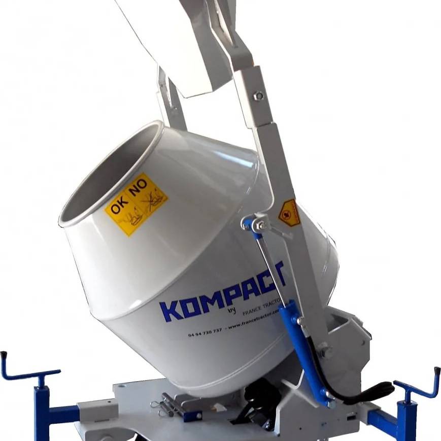 Bétonnière auto chargeuse de dumper à chenilles Kompact K80 sur pieds de dépose-Bétonnière auto-chargeuse 350L