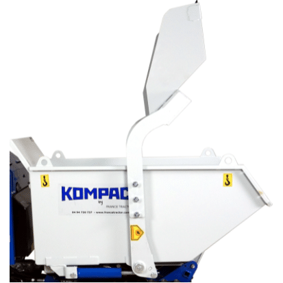 Benne chargeuse 300 litres acier laqué pour dumper à chenilles Kompact K50.JPG-Cuve auto-chargeuse pour chenillard