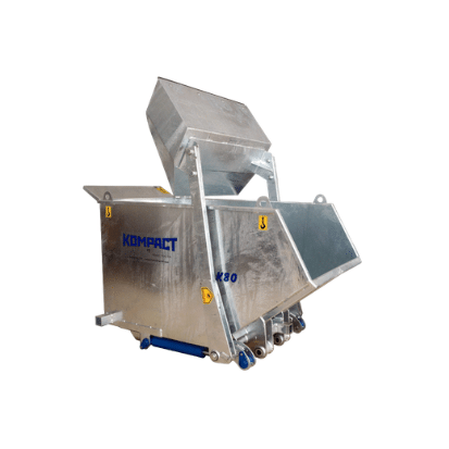 Benne 560 ltres auto chargeuse Galva pur chenillard Kompact K80-Cuve auto-chargeuse K80