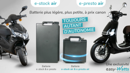 Batterie plus légère même capacité pour le E-Presto Air ou E-Stock Air