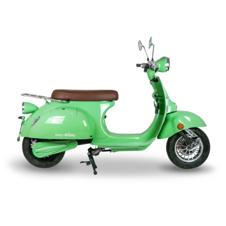 E-Retro vert de profil