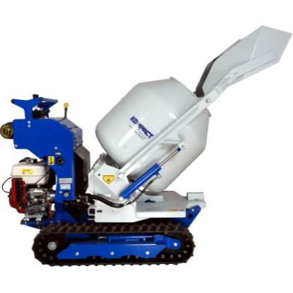 Bétonnière auto chargeuse 250 litres sur chenillard Kompact K65-chenillard K62 V2